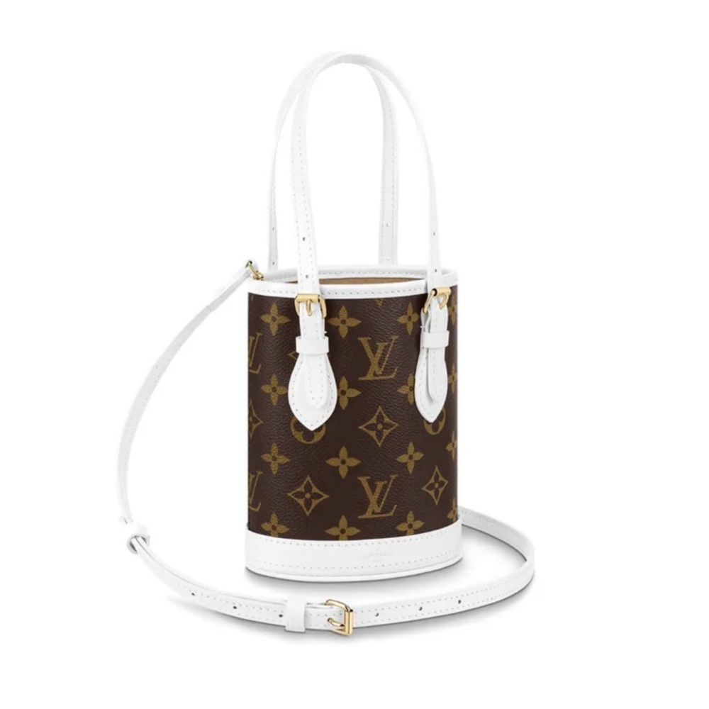 Louis Vuitton Brown and White Monogram Cylinder Bag